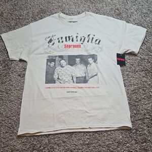 The Sopranos HBO Original Famiglia Large Graphic Tee Shirt Top Tony Soprano